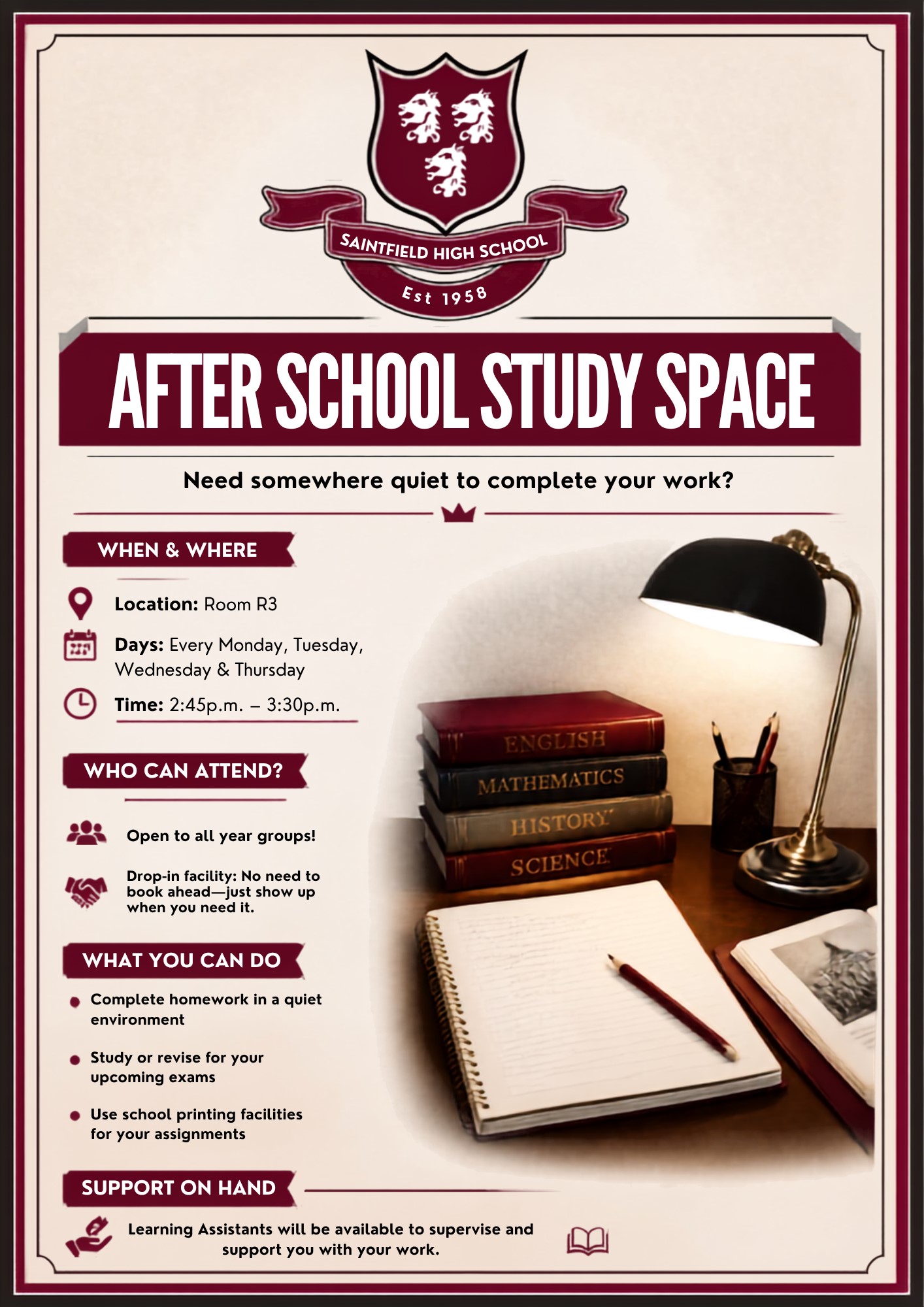 Afterschool Study Space Featured Image